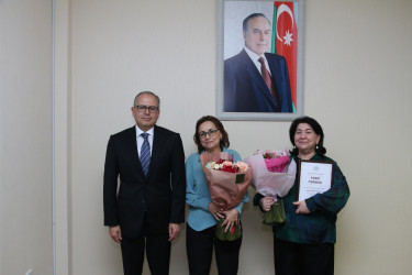 Səbail Rayon İcra Hakimiyyətində Nizami Kino Mərkəzinin direktor müavini Azru Əhədova ilə yubileyi münasibətilə görüş keçirilmişdir