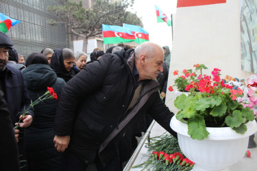 Vətən müharibəsi şəhidi Əli Nağıyevin doğum günü ilə əlaqədar ailə üzvləri ziyarət olunub