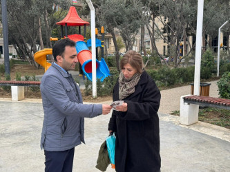 Səbail rayonunda “Gender əsaslı zorakılığa qarşı 16 günlük fəallıq” kampaniyası çərçivəsində maarifləndirmə işləri aparılır