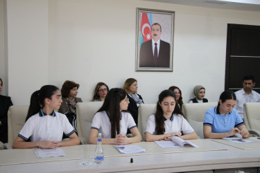 Səbail rayonunda “Heydər Əliyev və Azərbaycan tarixi” mövzusunda elmi-praktik konfrans üçün elan edilmiş referat-yazı müsabiqəsinin ilkin dinləmə mərhələsi keçirilmişdir