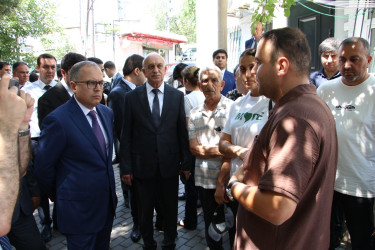 Rayon İcra Hakimiyyətinin başçısı 20-ci sahə yaşayış massivində sakinlərlə səyyar qəbul keçirmişdir