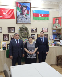 Səbail rayonunda Vətən müharibəsi şəhidlərinin ailə üzvləri Qurban bayramı münasibətilə ziyarət olundu