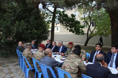 Badamdar qəsəbəsində müharibə veteranları ilə görüş