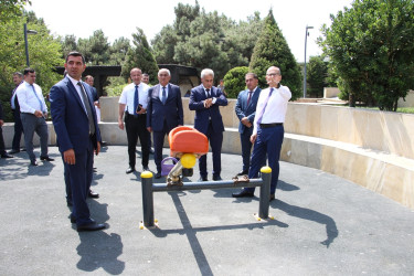 Rayon İcra Hakimiyyətinin başçısı tərəfindən “Fəhlə əlləri” parkına baxış keçirilib