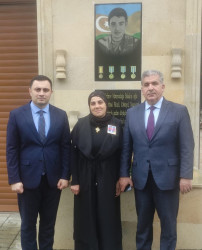 Səbail rayonunda Vətən müharibəsi şəhidlərinin ailə üzvləri Qurban bayramı münasibətilə ziyarət olundu