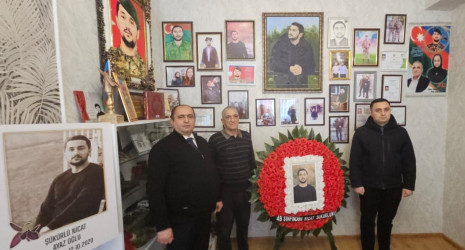 Şəhidlərin ailə üzvləri 31 dekabr - Dünya Azərbaycanlılarının Həmrəylik Günü və Yeni il münasibətilə ziyarət olunub