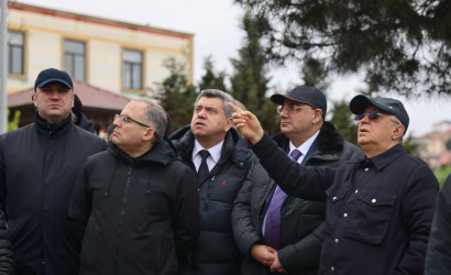 Badamdar qəsəbəsində yamacda yaranmış aktivləşmə ilə əlaqədar əraziyə baxış keçirilmişdir