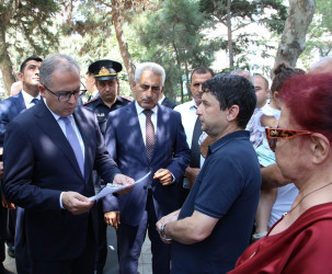 Rayon İcra Hakimiyyətinin başçısı sakinlərlə səyyar görüş keçirmişdir