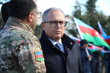 Birinci Qarabağ müharibəsində itkin düşmüş şəhid Elçin Quliyevlə vida mərasimi keçirilib