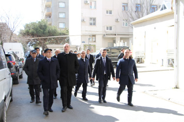 Rayon İcra Hakimiyyətinin başçısı Badamdar qəsəbəsində əraziyə baxış keçirib