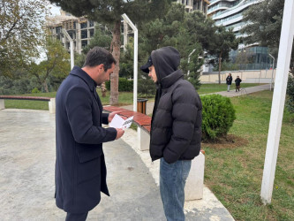 Səbail rayonunda “Gender əsaslı zorakılığa qarşı 16 günlük fəallıq” kampaniyası çərçivəsində maarifləndirmə işləri aparılır