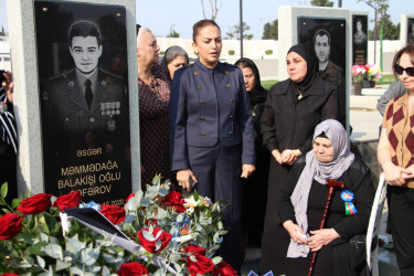 Hərbi Memorial Məzarlıqda Vətən müharibəsi şəhidi Məmmədağa Səfərovun ildönümü münasibətilə məzarı ziyarət olunub