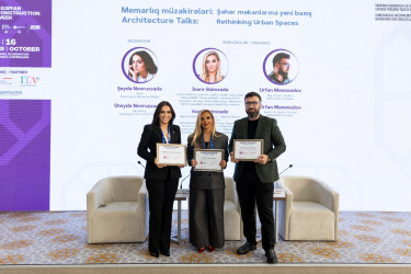 Səbail Rayon İcra Hakimiyyətinin nümayəndəsi “Xəzər İnşaat Həftəsi 2026” çərçivəsində keçirilən panel müzakirəsində iştirak edib