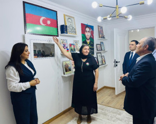 Səbail rayonunda şəhidlərin  ailə üzvləri ziyarət olunur
