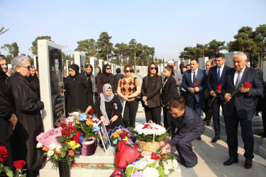 Hərbi Memorial Məzarlıqda Vətən müharibəsi şəhidi Məmmədağa Səfərovun ildönümü münasibətilə məzarı ziyarət olunub