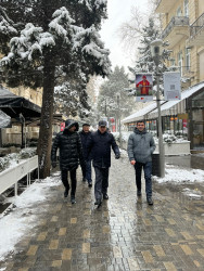 Qarlı hava şəraiti ilə əlaqədar Səbail rayonu ərazisində nəzarət tədbirləri həyata keçirilir