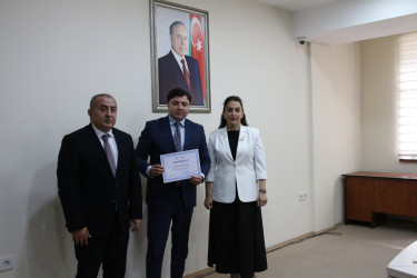 Səbail Rayon İcra Hakimiyyətində “Mülkiyyət hüququnun qorunması və Avropa Konvensiyası” mövzusunda təlim keçirilmişdir
