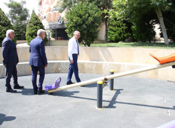 Rayon İcra Hakimiyyətinin başçısı tərəfindən “Fəhlə əlləri” parkına baxış keçirilib