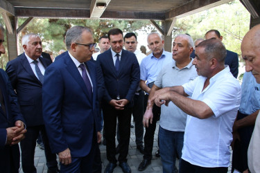 Rayon İcra Hakimiyyətinin başçısı tərəfindən Fəhlə əlləri parkında sakinlərlə səyyar görüş keçirilib