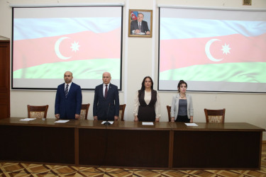 Səbail rayonunda Zəfər Gününün beş illiyinə hərs olunmuş “Tarixdə Qalacaq Qələbə” mövzusunda Elmi-praktik konfrans keçirilib