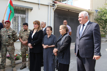 Şəhid Zülfüqarov Tənhan Cavanşir oğlunun xatirə lövhəsinin açılış mərasimi keçirildi