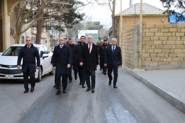 Rayon İcra Hakimiyyətinin başçısı Badamdar qəsəbəsində əraziyə baxış keçirib