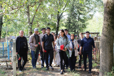 Şabran rayonunda dəfn olunan şəhidimiz Vüsal Həsənovun məzarı ziyarət olundu