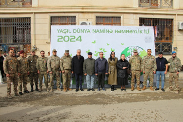 Səbail rayonunda "Yaşıl dünya naminə həmrəylik ili" çərçivəsində növbəti ağacəkmə aksiyası