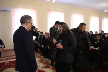 Rayon İcra Hakimiyyətinin başçısı 20-ci sahə yaşayış massivində sakinlərlə növbəti səyyar qəbul keçirmişdir