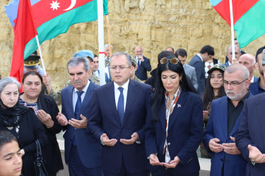 Cavidan Ağayevin şəhid olmasının ildönümü münasibətilə məzarı ziyarət olundu