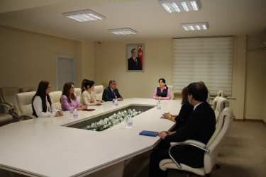 Buraxılış imtahanında yüksək nəticə əldə etmiş Şəhanə Abbasova ilə görüş keçirilmişdir