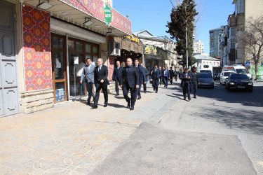 Rayon İcra Hakimiyyətinin başçısı Badamdar qəsəbəsində əraziyə baxış keçirmişdir