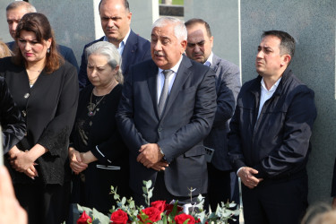 Hərbi Memorial Məzarlıqda Vətən müharibəsi şəhidi Məmmədağa Səfərovun ildönümü münasibətilə məzarı ziyarət olunub