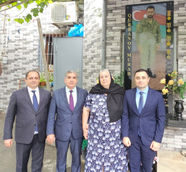 Səbail rayonunda Vətən müharibəsi şəhidlərinin ailə üzvləri Qurban bayramı münasibətilə ziyarət olundu