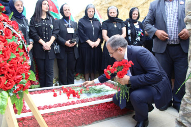 Cavidan Ağayevin şəhid olmasının ildönümü münasibətilə məzarı ziyarət olundu