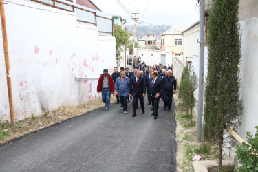 Rayon İcra Hakimiyyətinin başçısı yeni asfalt örtüyü çəkilmiş küçələrə baxış keçirmişdir