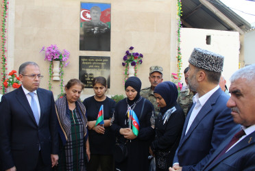 Şəhid Məmməd Mirzəməmmədovun xatirə lövhəsinin açılış mərasimi keçirildi