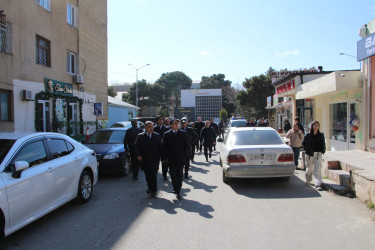Rayon İcra Hakimiyyətinin başçısı Badamdar qəsəbəsində əraziyə baxış keçirib