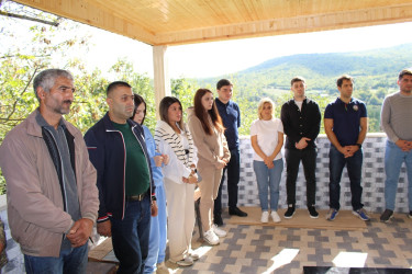 Şabran rayonunda dəfn olunan şəhidimiz Vüsal Həsənovun məzarı ziyarət olundu