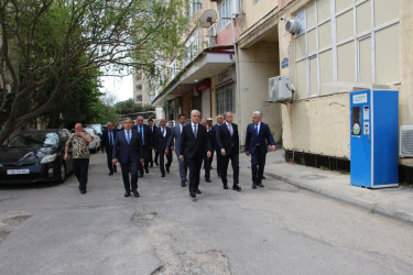 Rayon İcra Hakimiyyətinin başçısı Badamdar qəsəbəsində əraziyə baxış keçirib