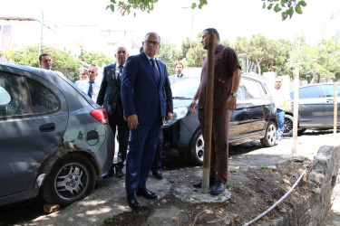 Rayon İcra Hakimiyyətinin başçısı səyyar qəbul zamanı vətəndaş tərəfindən qaldırılan məsələyə yerində baxış keçirib