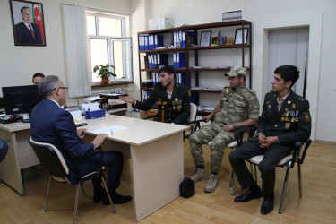 Rayon İcra Hakimiyyətinin başçısı Vətən müharibəsi iştirakçıları ilə görüş keçirib