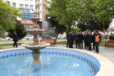 Rayon İcra Hakimiyyətinin başçısı “Veteranlar parkı"nda sakinlərin müraciətlərini dinləmiş və əraziyə baxış keçirmişdir