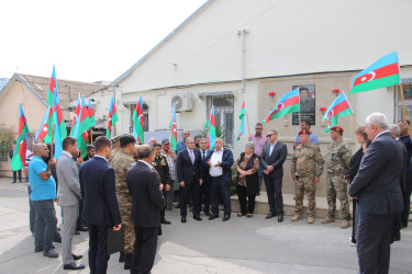 Şəhid Zülfüqarov Tənhan Cavanşir oğlunun xatirə lövhəsinin açılış mərasimi keçirildi