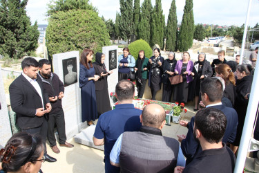 Şükürlü Nicat Ayaz oğlunun şəhid olmasının ildönümü ilə bağlı məzarı ziyarət olundu