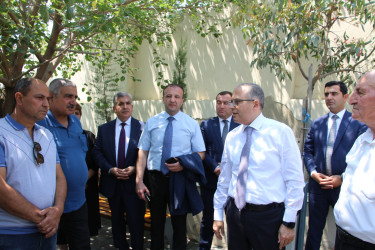 Rayon İcra Hakimiyyətinin başçısı 20-ci sahə yaşayış massivində sakinlərlə görüş keçirib