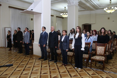 Səbail rayonunda Zəfər Gününün beş illiyinə hərs olunmuş “Tarixdə Qalacaq Qələbə” mövzusunda Elmi-praktik konfrans keçirilib