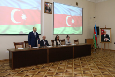 Səbail rayonunda Zəfər Gününün beş illiyinə hərs olunmuş “Tarixdə Qalacaq Qələbə” mövzusunda Elmi-praktik konfrans keçirilib