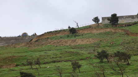 Badamdar qəsəbəsində yamacda yaranmış aktivləşmə ilə əlaqədar əraziyə baxış keçirilmişdir