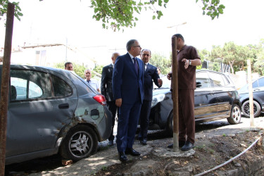 Rayon İcra Hakimiyyətinin başçısı səyyar qəbul zamanı vətəndaş tərəfindən qaldırılan məsələyə yerində baxış keçirib